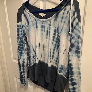 Blue tie dye sweater